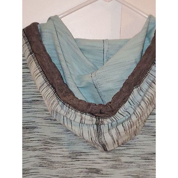 Free Planet Men's Hooded Sweater Shirt Pullover 1/4 Button Front Size L - Picture 9 of 10